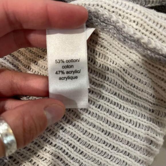 Maurices Gray Geo Open Front Cardigan Women's Small Mid Thigh Length Relaxed Fit - Picture 6 of 6